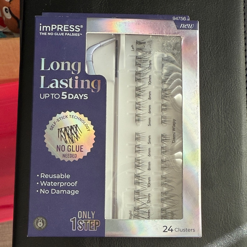 imPRESS Self-Stick False Eyelash Clusters In Black *BNIB*